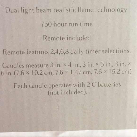 MIKASA Set of 3 Realistic Flame LED Candles - Picture 5 of 6